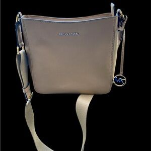 Michael Kors Jet Set Camel Saffiano Leather Small NS Messenger CrossBody Bag